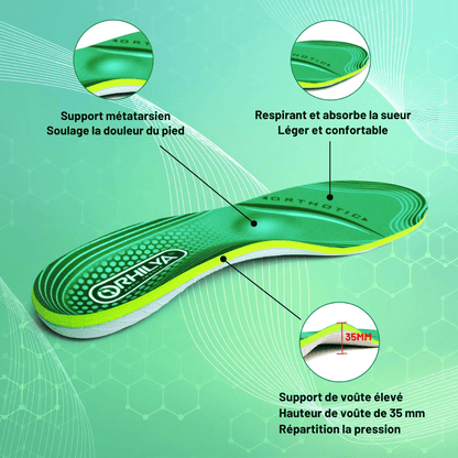 Semelles Orthopédiques Unisexes Ergonomiques pour Chaussures de Sport