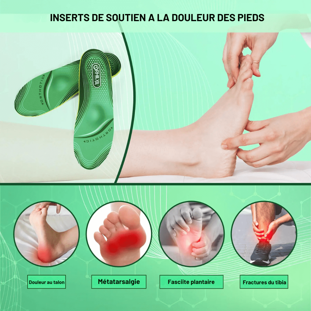 Semelles Orthopédiques Unisexes Ergonomiques pour Chaussures de Sport