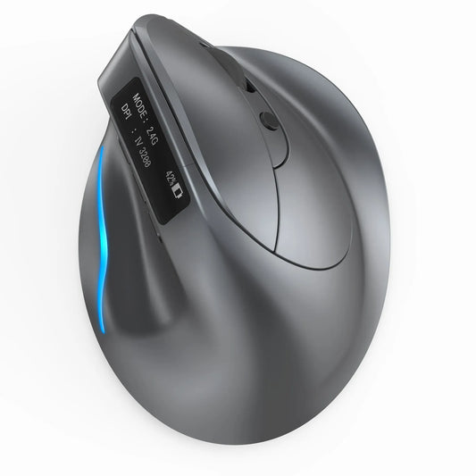 Souris Grise Orthopédique Verticale Ergonomique Sans Fil